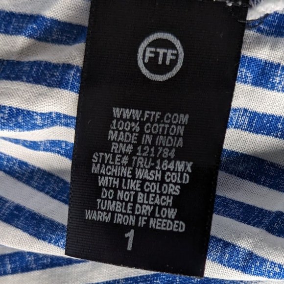 Women's 1X Striped Blouse Puffy Sleeves - Picture 3 of 14